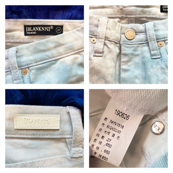 New! BLANK NYC The Bond Skinny High Rise Jeans in Indigo Tie-Dye - Picture 8 of 9
